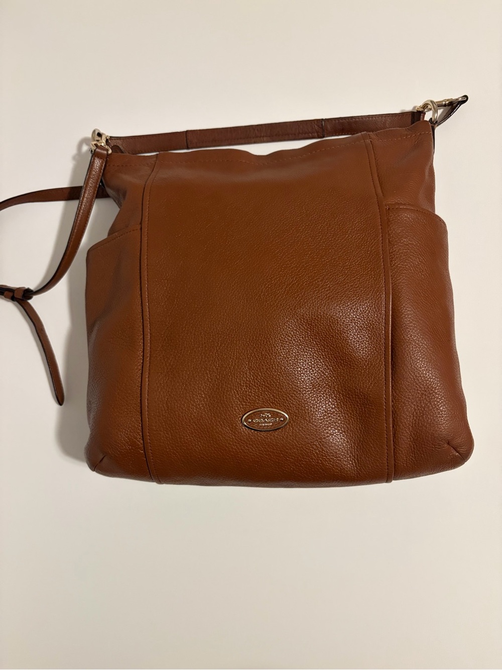 COACH Madison Isabelle Brown Pebbled Leather Hobo Shoulder Bag 🤎